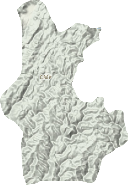 白岩乡地形图