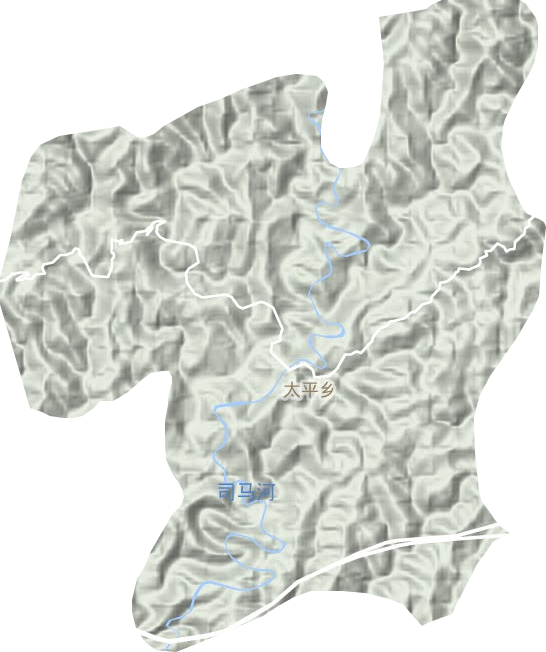 太坪乡地形图