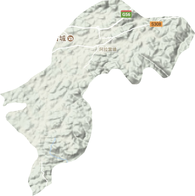 阿拉营镇地形图