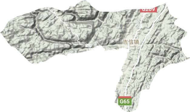 吉信镇地形图