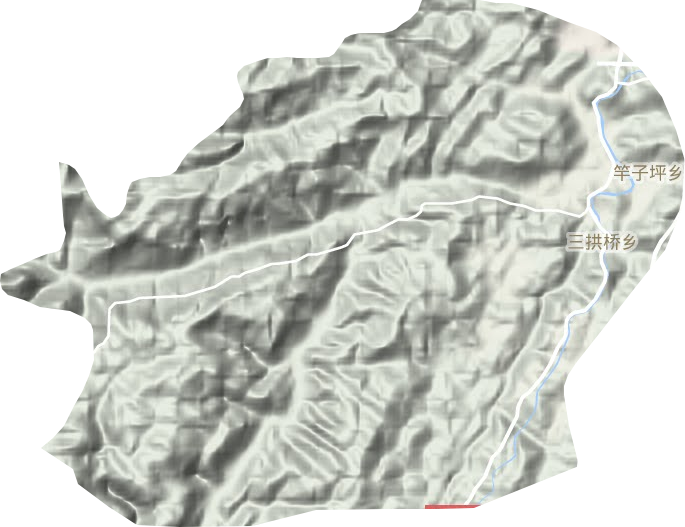 三拱桥乡地形图