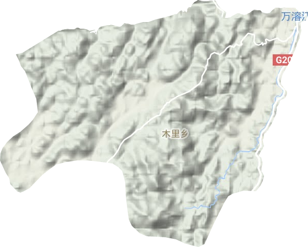 木里乡地形图