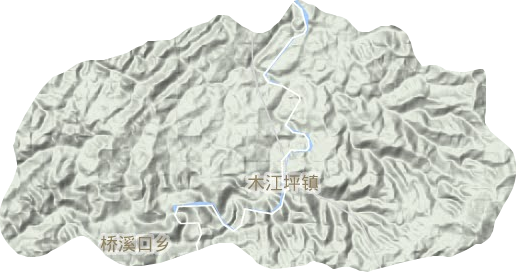 木江坪镇地形图