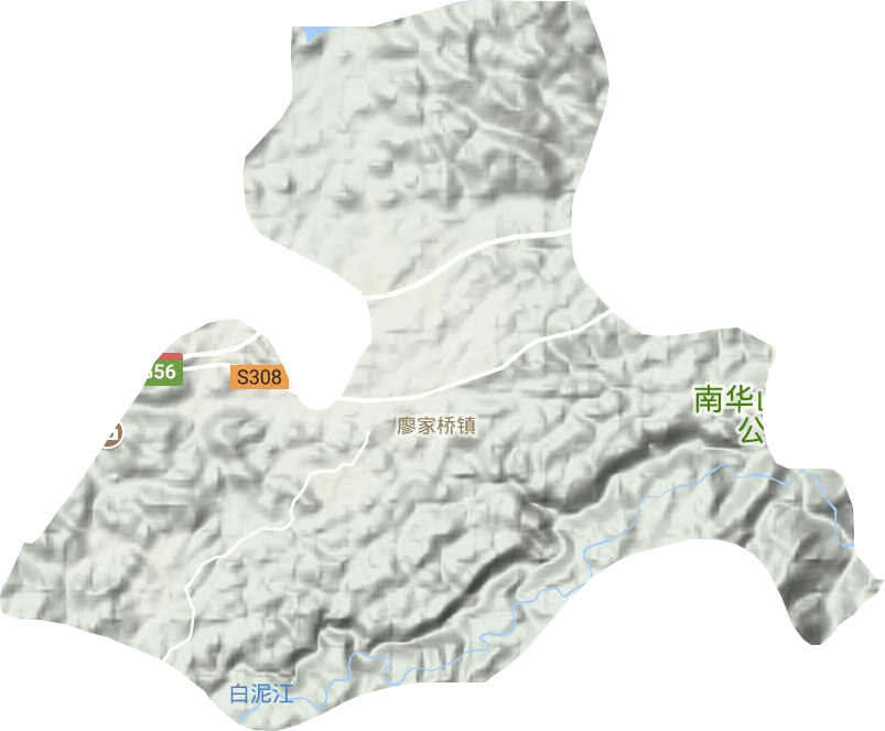 廖家桥镇地形图