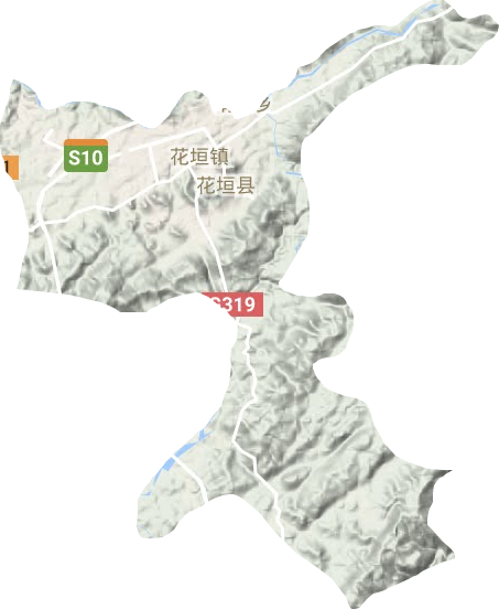花垣镇地形图