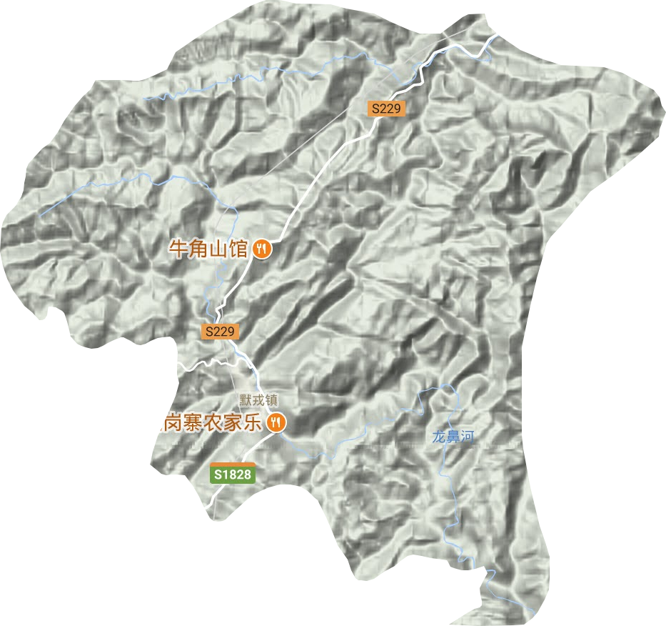 默戎镇地形图