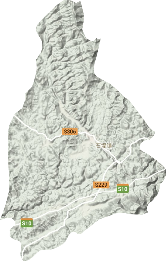 石堤镇地形图