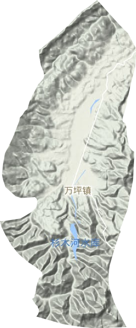 万坪镇地形图