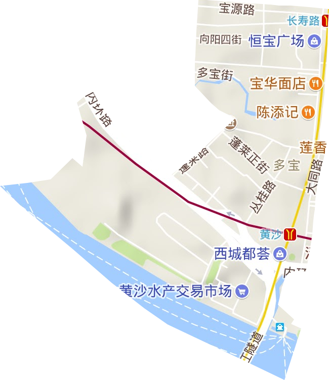 多宝街道地形图