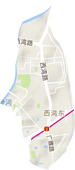西村街道地形图