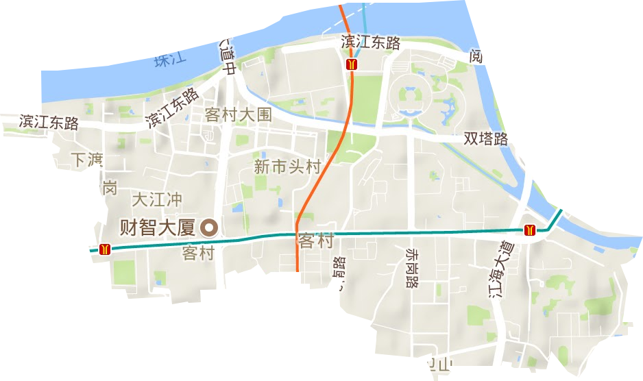 赤岗街道地形图