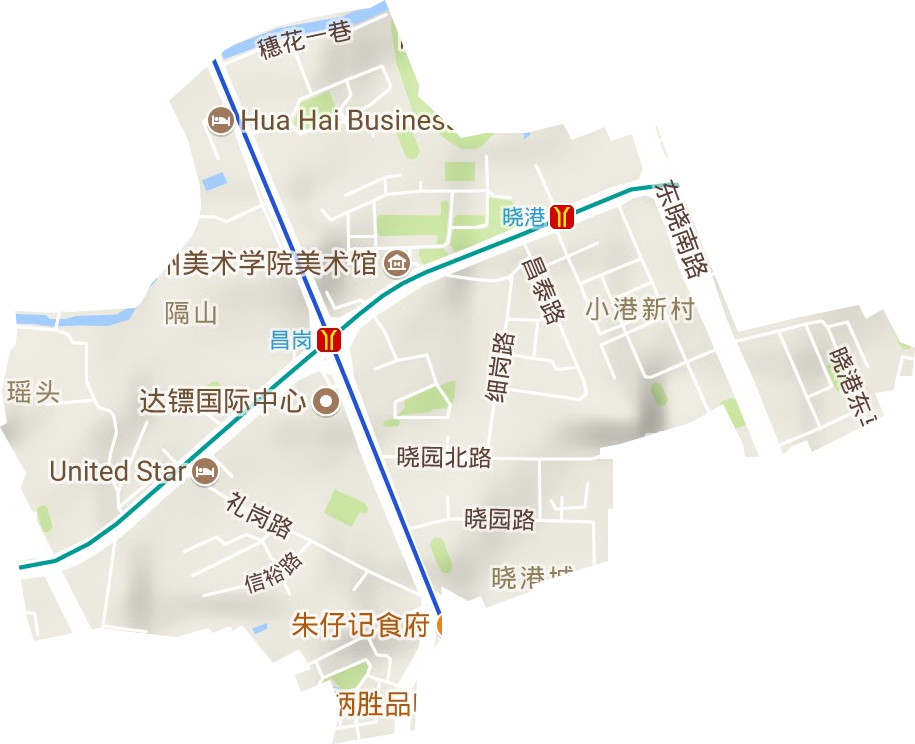 昌岗街道地形图