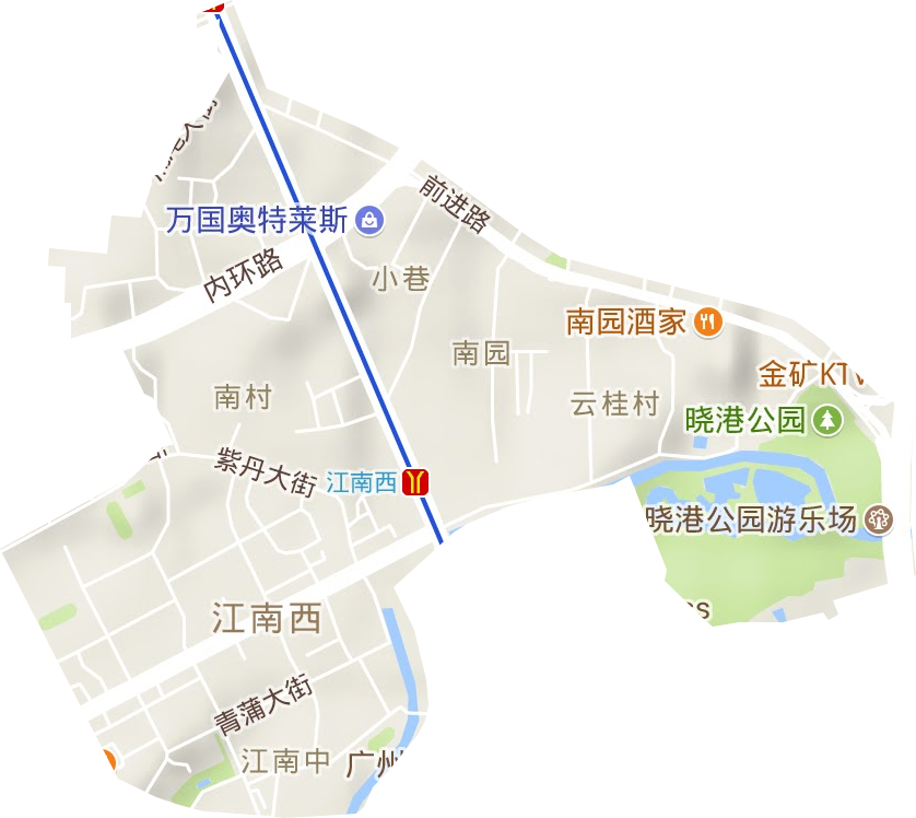 江南中街道地形图