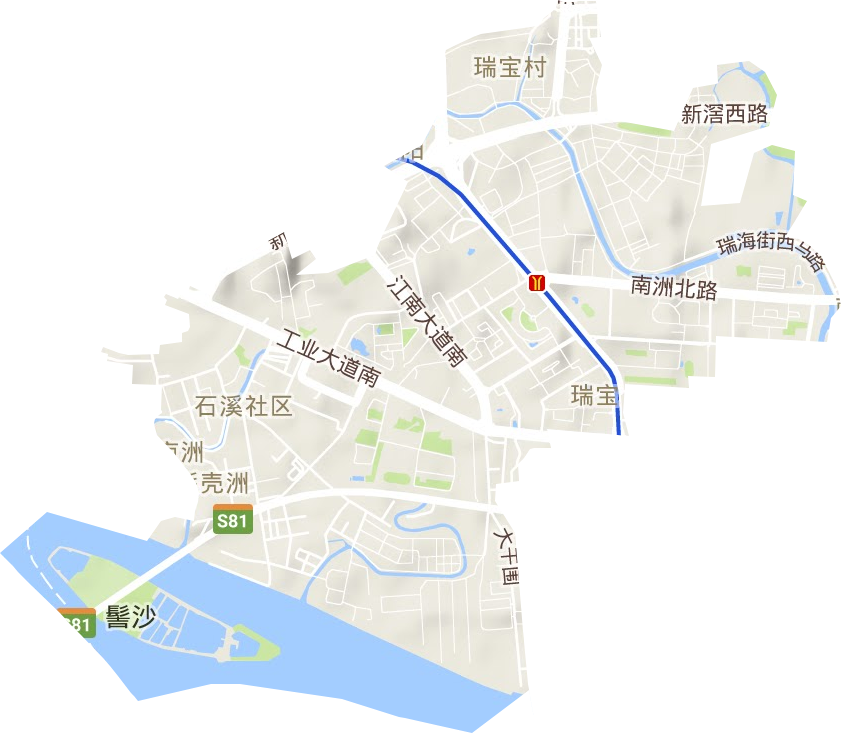 瑞宝街道地形图