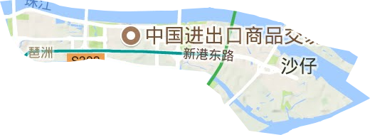 琶洲街道地形图
