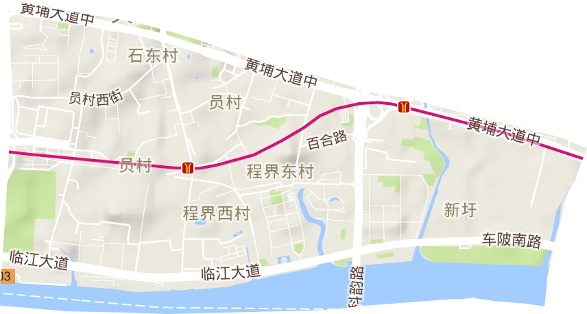员村街道地形图