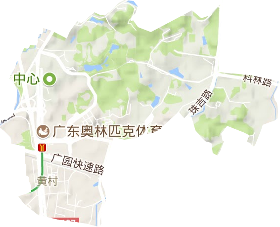 黄村街道地形图