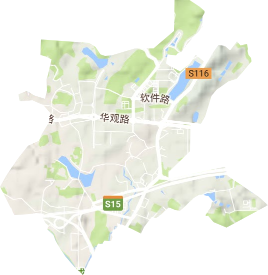 新塘街道地形图