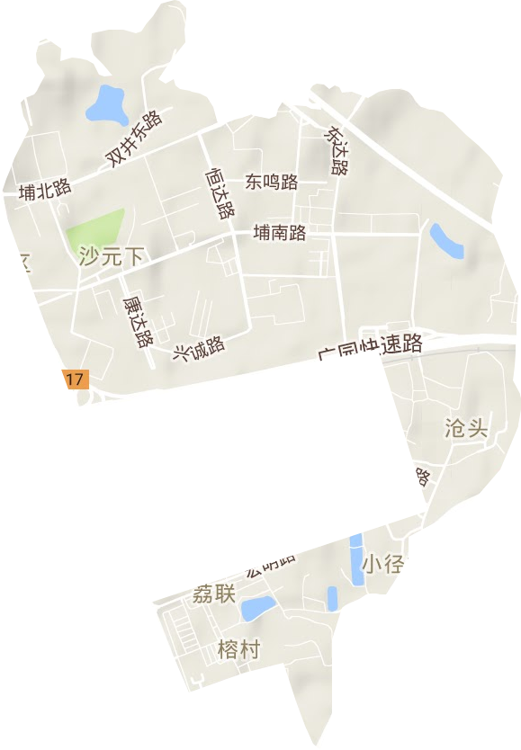 荔联街道地形图