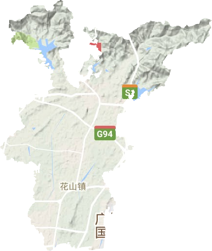 花山镇地形图