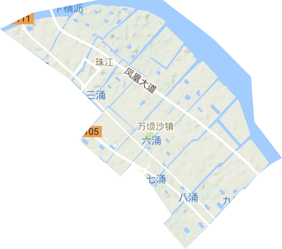 珠江街道地形图