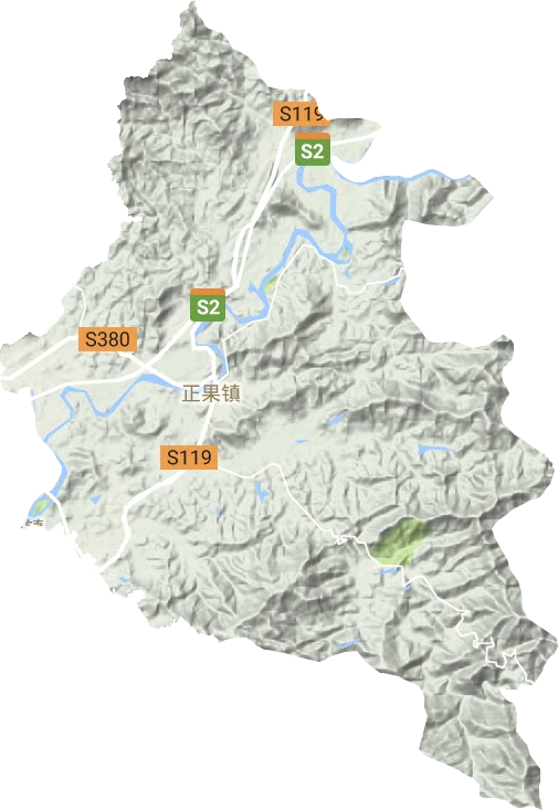 正果镇地形图