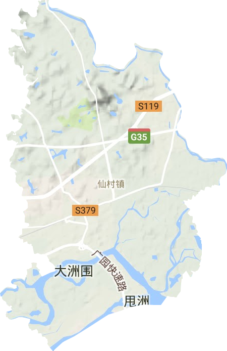仙村镇地形图