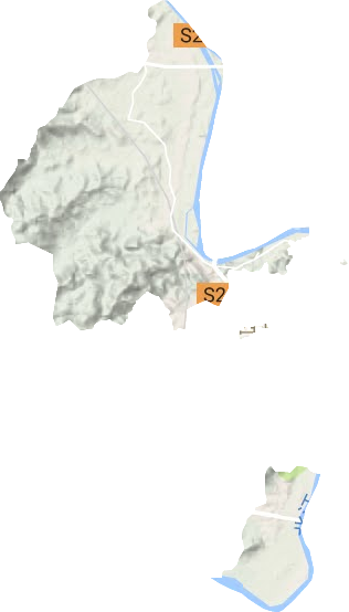 西河镇地形图