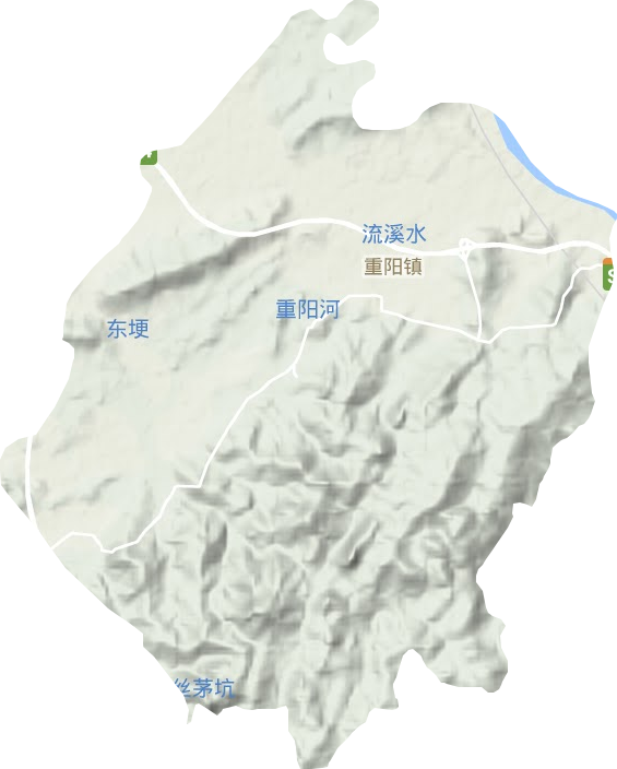 重阳镇地形图
