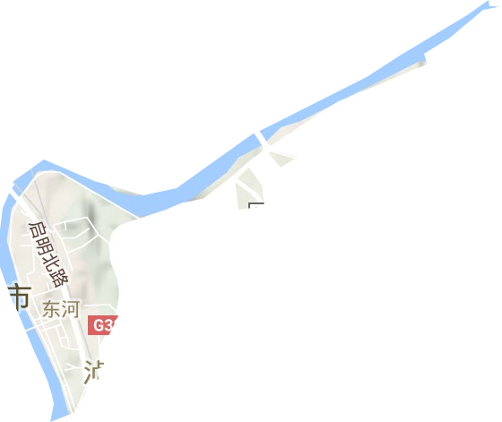 东河街道地形图