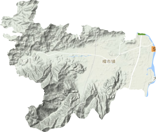 樟市镇地形图
