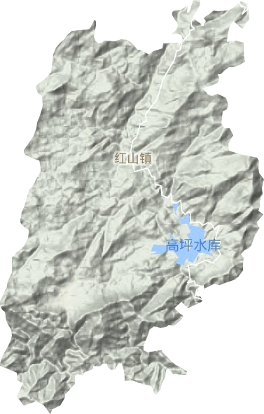 红山镇地形图