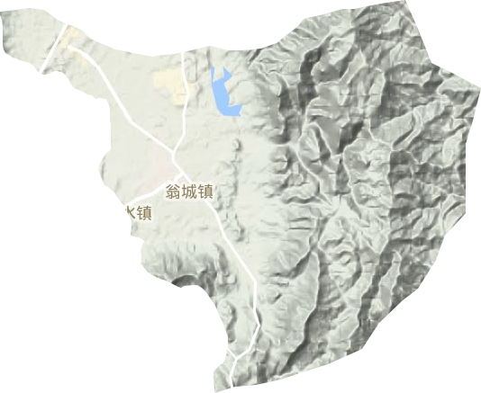 翁城镇地形图