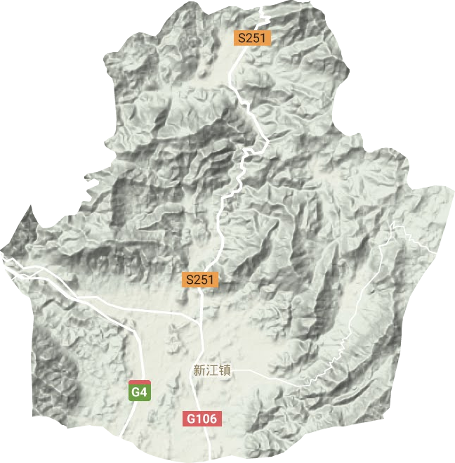 新江镇地形图
