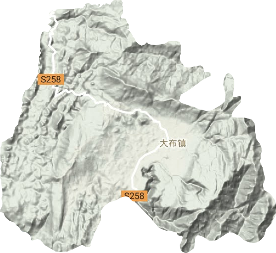 大布镇地形图
