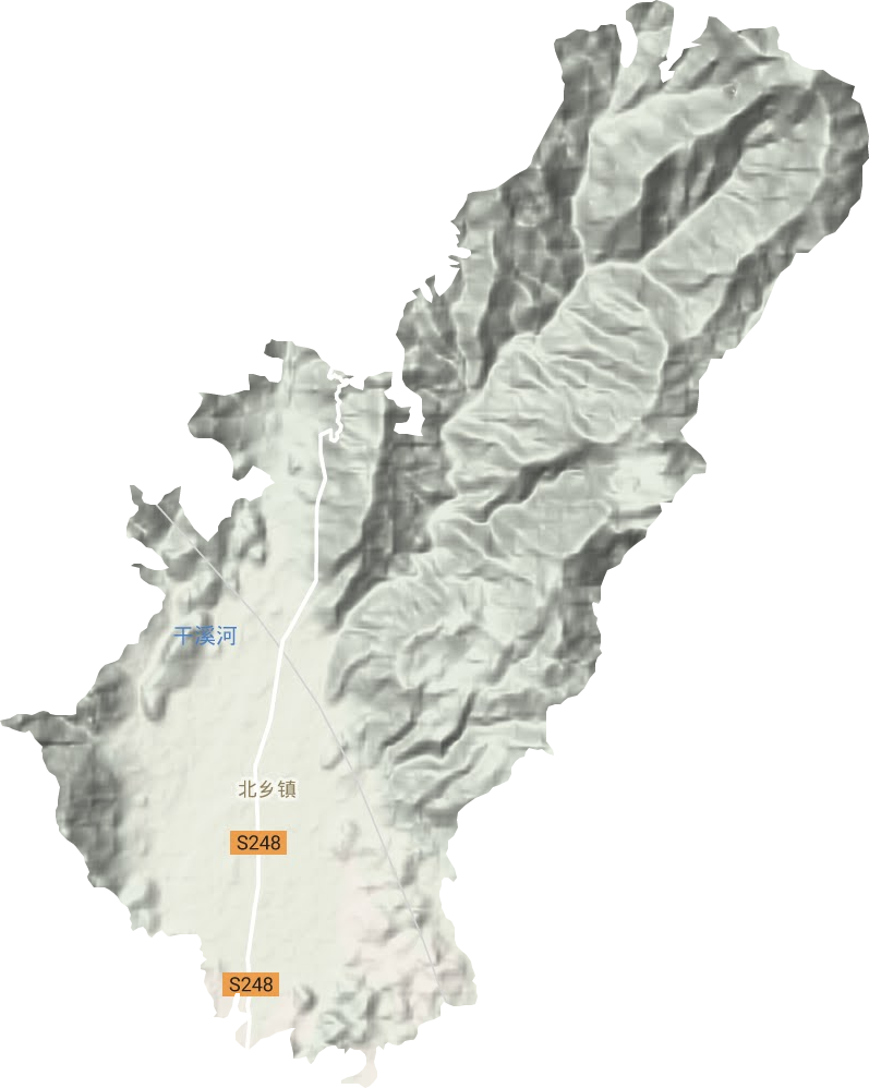 北乡镇地形图