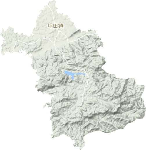 坪田镇地形图