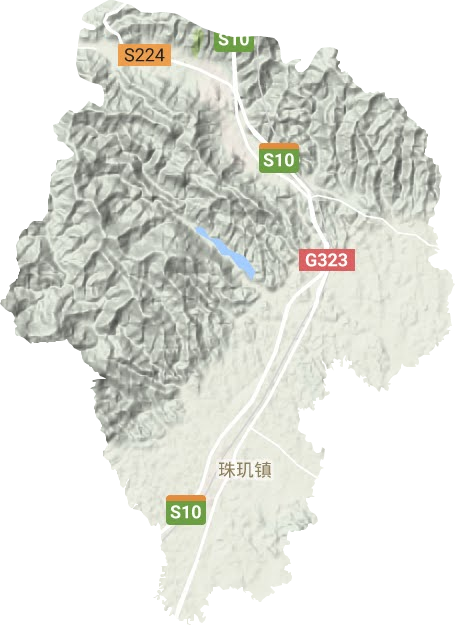 珠玑镇地形图