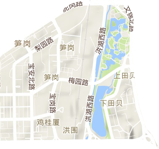 笋岗街道地形图