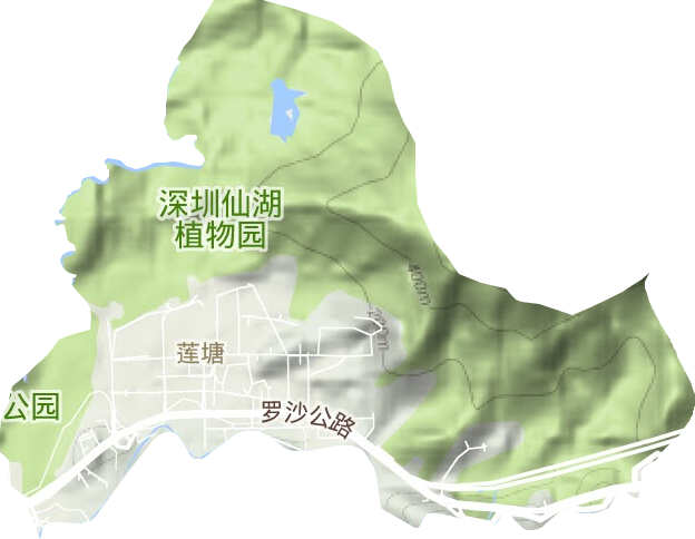 莲塘街道地形图
