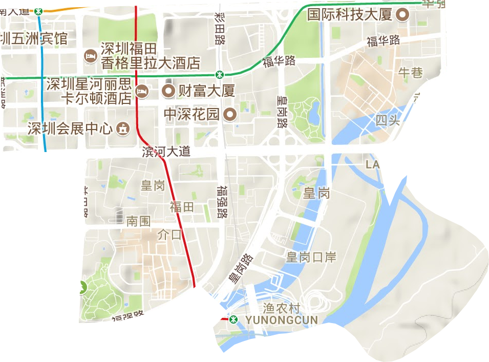 福田街道地形图