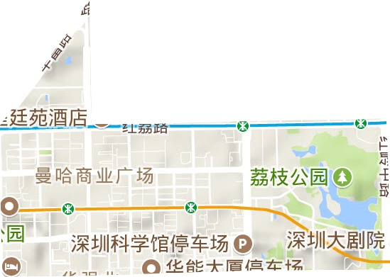 华强北街道地形图