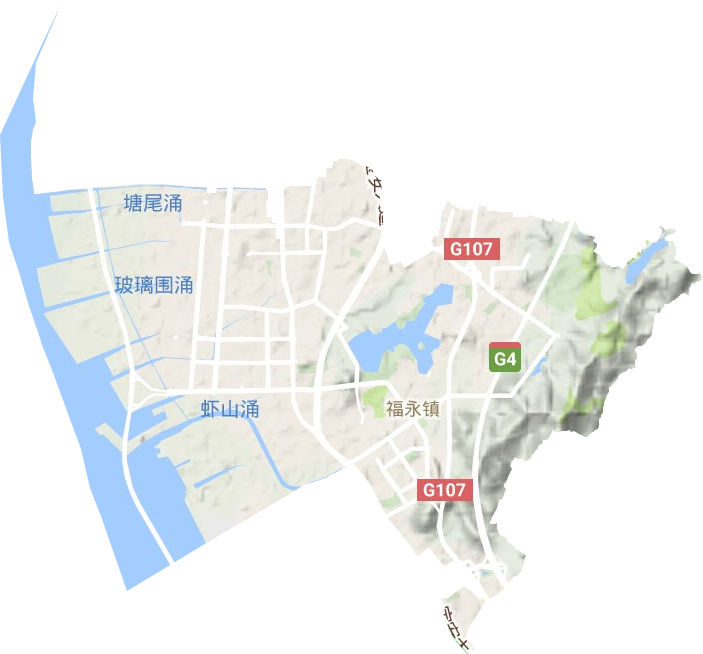 福永街道地形图
