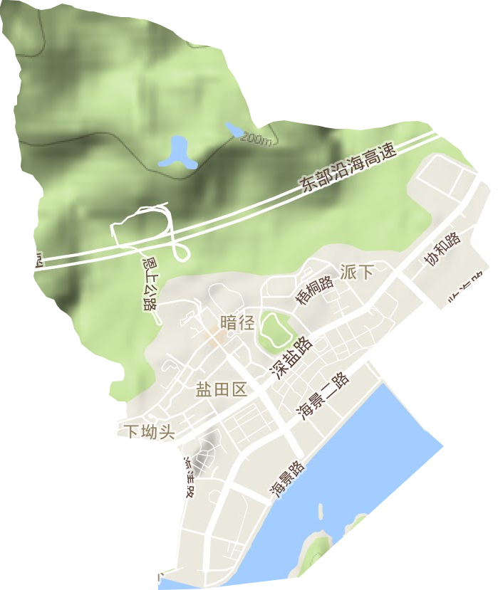 海山街道地形图