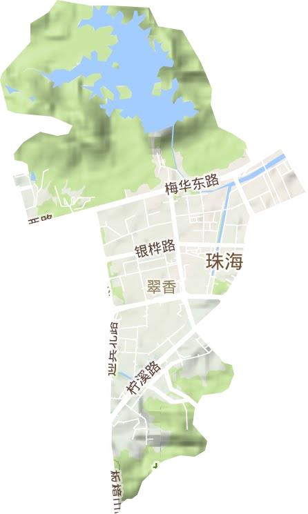 翠香街道地形图