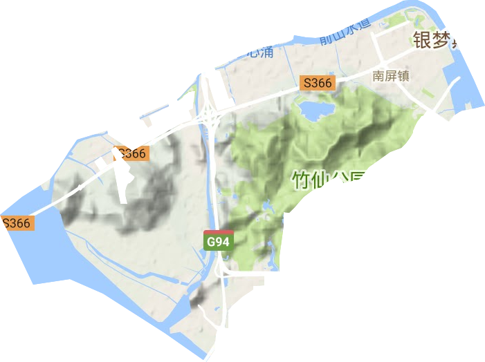 南屏镇地形图