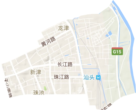 新津街道地形图