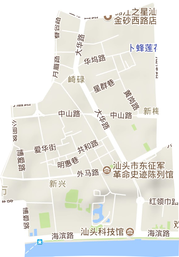 大华街道地形图