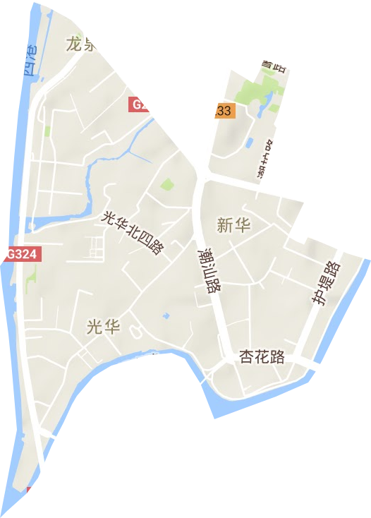 光华街道地形图