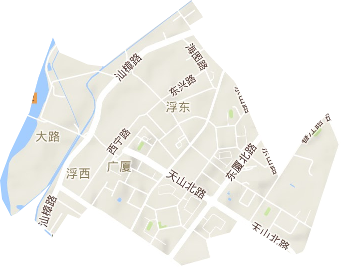 广厦街道地形图
